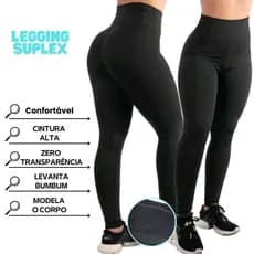 Calça Legging Fitness Suplex Térmica Cintura Alta – Anti Transparência para Academia
