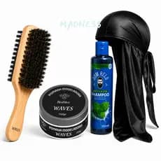 Kits durags, escovas,  shampoos barbeiro e cabelereiro bandanas duregs waves