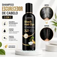 Shampoo escurecedor de cabelo 3 em 1 - 250ML/500ml TINTURA COR PRETO