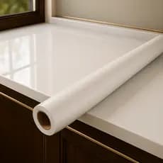 Papel Adesivo Branco Para Envelopamento de Móveis Com Brilho Papel De Parede Lavável Autocolante