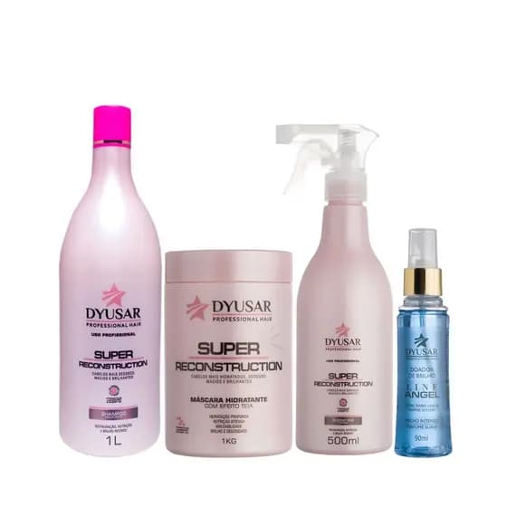 Kit Super Reconstrução Capilar Profissional 1kg + Doador de Brilho DYUSAR