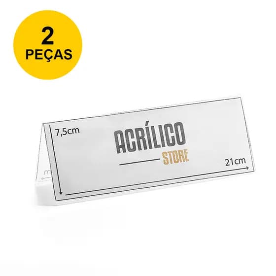 Prisma de mesa 21x7,5cm - Kit 2 Peças