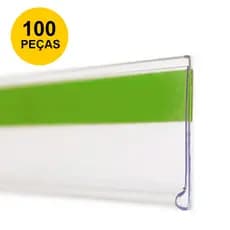 Kit Etiqueta Pvc Para Gondola Modelo U Com 30cm - 100 Peças