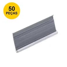 Etiqueta Pvc Gondola Modelo U Fundo Cinza- 50cm Kit 50 Peças