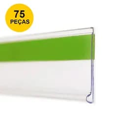 Kit Etiqueta Pvc Para Gondola Modelo U 60cm - 75 Peças