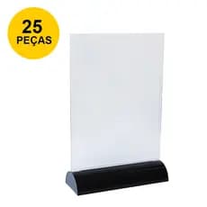 Display em Acrílico tipo T A3 Vertical (30x42cm) - Kit 25 Peças