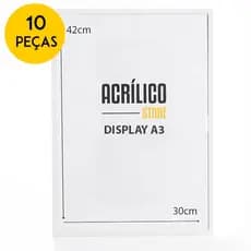 Display Magnético A3 - Kit 10 Peças