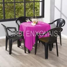 Kit 30 Toalhas Mesa Quadrada 1,50x1,50 Para Festa Buffet Acabamento Overloque