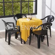 05  Toalhas Mesa Quadrada 1,50x1,50 Para Festa Buffet Acabamento Overloque