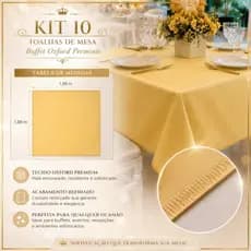 Kit 10  Toalhas Mesa Quadrada 1,50x1,50 Para Festa Buffet Acabamento Overloque Promoção