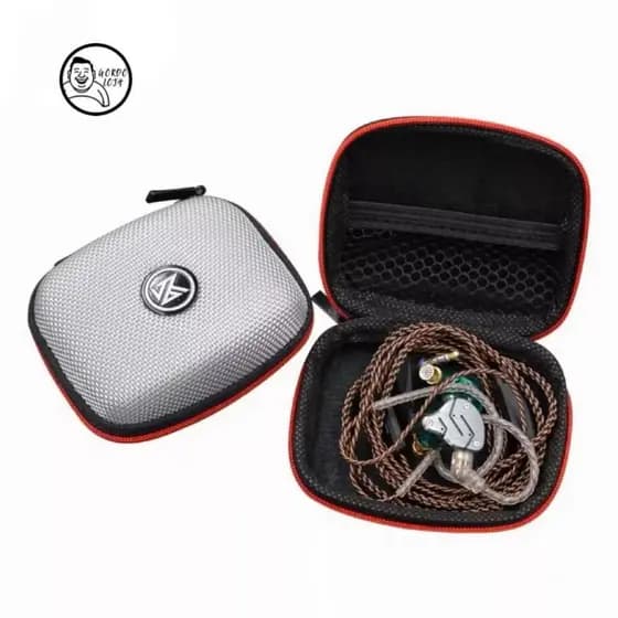 KZ Bag Case para Fone De Ouvido Forrada Fibra Nylon Couro Qkz Pro Ak6 CK9 EDX ZSN Gamer Dj In Ear