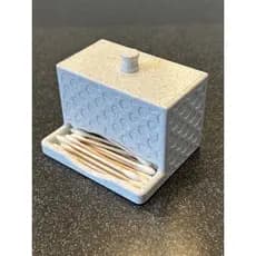 Porta Cotonete e Algodão 2 em 1 com Tampa | Organizador Elegante para Banheiro | Prático, Higiênico e Moderno