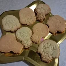 Kit 6Pçs Cortadores de biscoito e carimbos de biscoitos Harry Potter