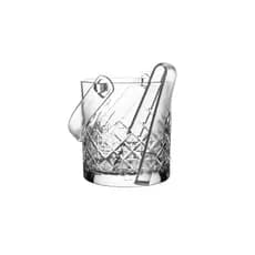 Balde de Gelo de Vidro Com Pegador Pasabahçe 1 Litro Timeless Whisky