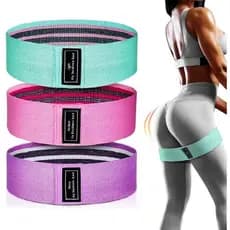 kit 3 faixas elasticas de exercício hip band malhar treinar academia fitness