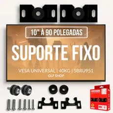 Suporte Tv Universal Fixo 10 A 90 Polegadas Até 40kg