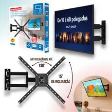 Suporte Para Tv Articulado 10" Até 60" Polegadas Compatível Com Tvs Samsung, Sony, Lg, Tcl 30Kg