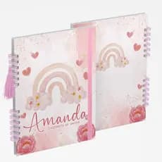 Caderneta de Saúde Vacina Personalizada Menina Arco Iris 1