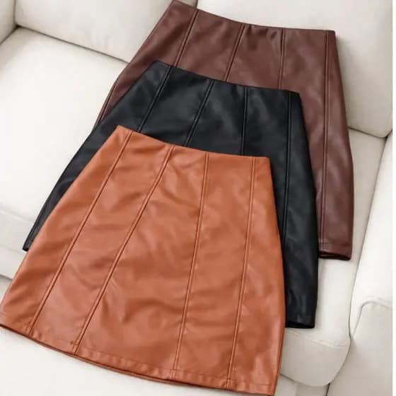Saia Courino Feminina Luxo - Modeladora  Caimento Perfeito