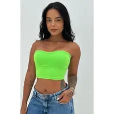 Cropped Feminino Regata Com Alça Fina Confortável Verão Casual Tamanho P ao GG