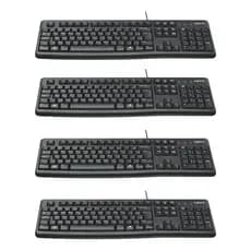 Kit 04 Teclados Com Fio Usb Logitech K120 Português Br Original