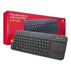 Teclado Wireless C3Tech K-Wt200Bk Touchpad Smart Tv - Preto