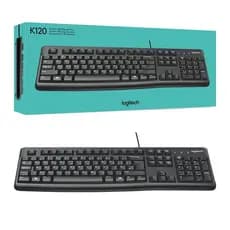 Teclado com fio USB Logitech K120 Portugues BR