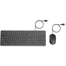 Kit Teclado e Mouse Usb Com Fio Hp 150 Preto Abnt Português