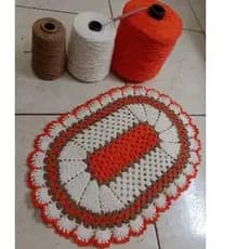 Kit Jogo 2 Peças Tapetes de croche 68x40cm Para Salas/Quartos/Cozinhas Casa Apartamentos..