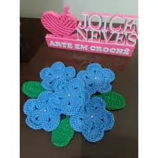 Flores Coloridas De Croche Para Aplique unidade