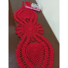 Caminho de mesa de croche/Trilho de mesa de croche Modelo abacaxi