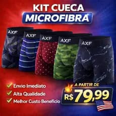 Kit 15 Cueca Box Boxer Microfibra