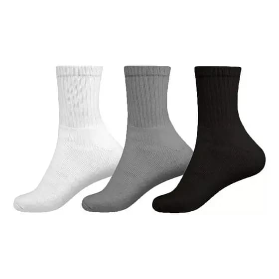 Kit 12 Pares Meia Masculino Canelada Atoalhada