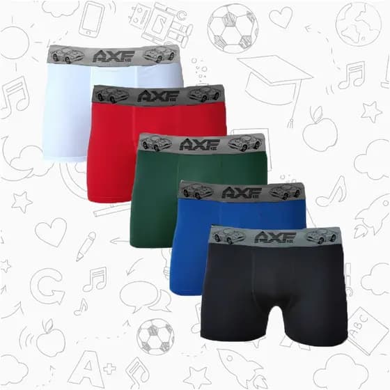 Kit 5 Cueca Box Infantil De Crianças Promoção