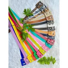 Cinto Feminino Onça zebra Oncinha Várias Cores Camurça Retrô Fivela Quadrada