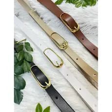 Cinto Feminino Courino Sintético Fino Delicado Básico Casual Acessórios Feminino Em Alta Tendência