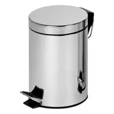Cesto De Lixo 5 Litros Inox Com Pedal Lixeira Banheiro E Cozinha Luxo