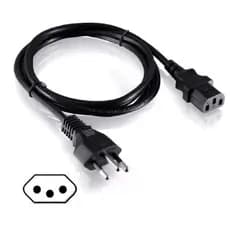 Cabo De Força Energia Tripolar P/ Monitor/pc  10a Padrão fonte 1,2M NOVO C/ Garantia e Nota Fiscal