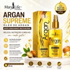 Óleo Multifuncional Supreme Argan Mary Life 50ml- 20 Benefícios