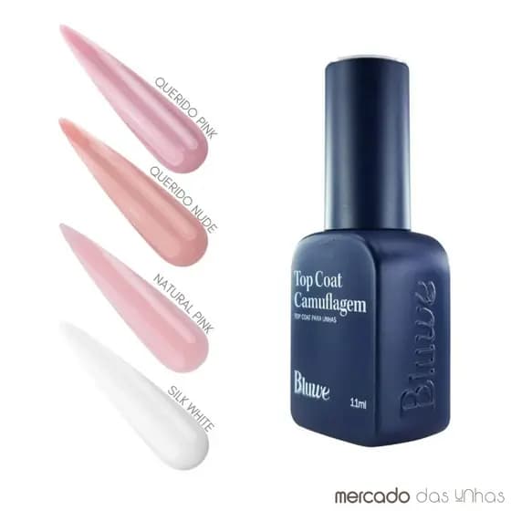 Top Coat Camuflagem Bluwe 11ml Selante Com Cor Brilho Intenso Original Finalizador Unha De Gel