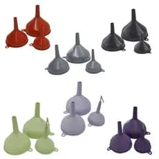 Kit Funil de Plástico com 3 Peças