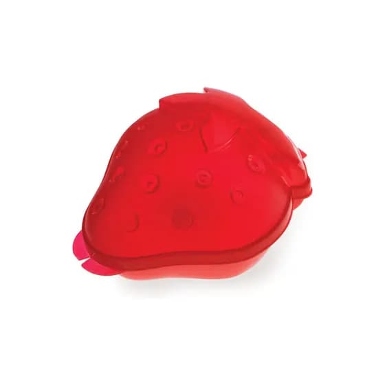 Porta Metade Morango Vermelho Plástico