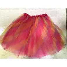 Saia adulta de tule arco-íris de 40cm