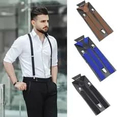 Kit 3 suspensório unissex preto ajustável adulto masculino e feminino