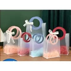 10 Bolsas de Presente Foscas / transporte  Alça Redonda (3 tamanhos)