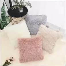 Capa de Almofada Pelúcia Felpuda Pelo Alto 43cmx43cm -