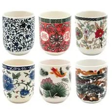 Kit 1/2/4 Copos Porcelana 150ml - Tokyo Design / Chá e Café / Decorativo / Kit Conjunto