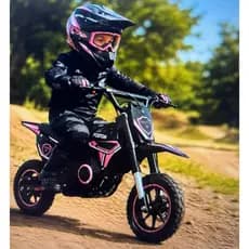 Mini moto eletric foston x200 250w 3 velocidade, suporta ate 80 kilos, possui led COR PRETA COM ROSA