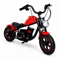 Mini moto eletrica cross foston X100 com bluetooth led suporta ate 80 kg COR VERMELHA