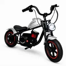 Mini moto eletrica cross foston X100 com bluetooth led suporta ate 80 kg COR PRATA